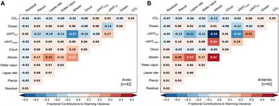 Contributions to Polar Amplification in CMIP5 and CMIP6 Models
